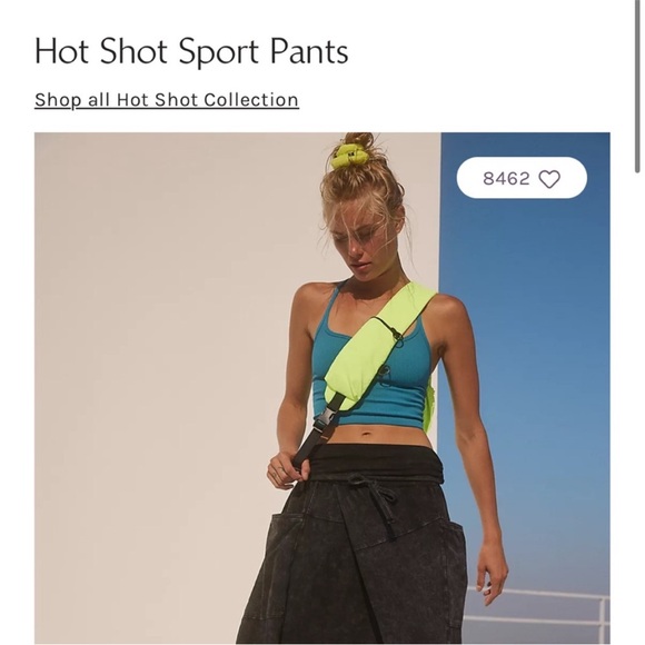 NWOT Free People Hot Shot Sport Pants in Black Size Large - Picture 2 of 6